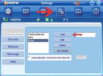 Настройка Telstra Turbo Connection